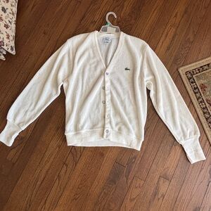 Vintage IZOD LACOSTE Men’s Cardigan Button Front Sweater Size Medium Made in USA